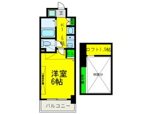 ｴｽﾃﾑｺｰﾄ難波ﾐｭｰｽﾃｰｼﾞ(402)の物件間取画像